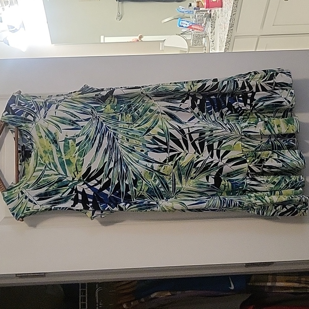 AGB Dress - size XL - GUC - green, blue, black, white - J